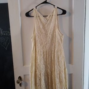 American Eagle Outfitters large white lace tank top